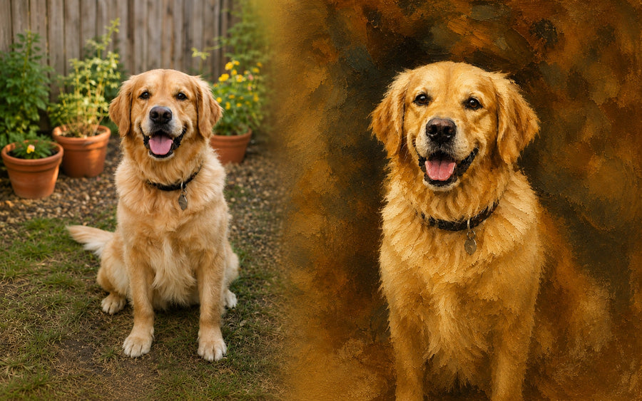 Pet photo to painting transformation