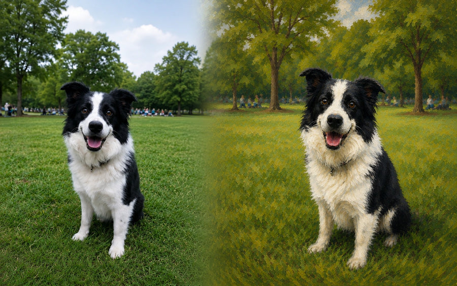 Pet photo to painting transformation