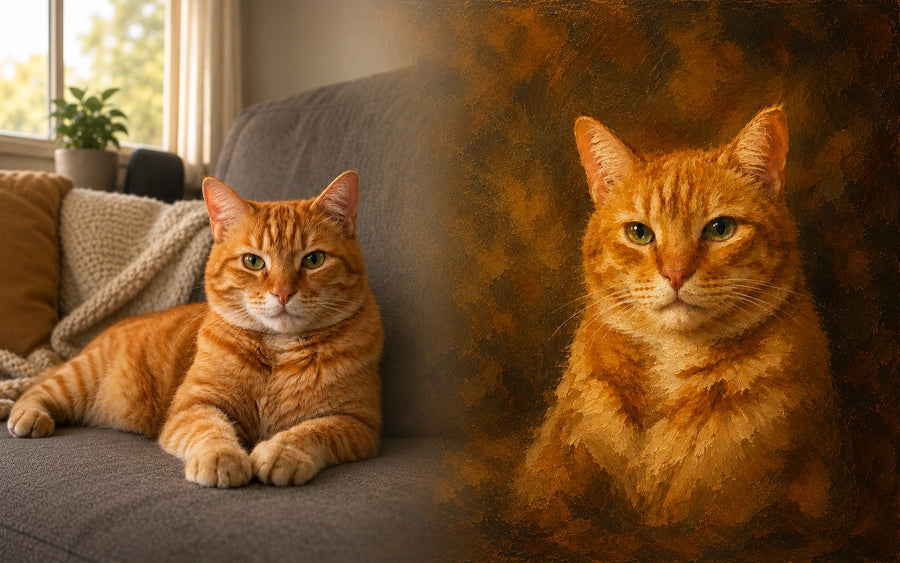 Pet photo to painting transformation