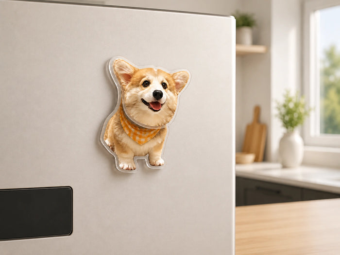 Custom Pet Fridge Magnet (Rotating Head)