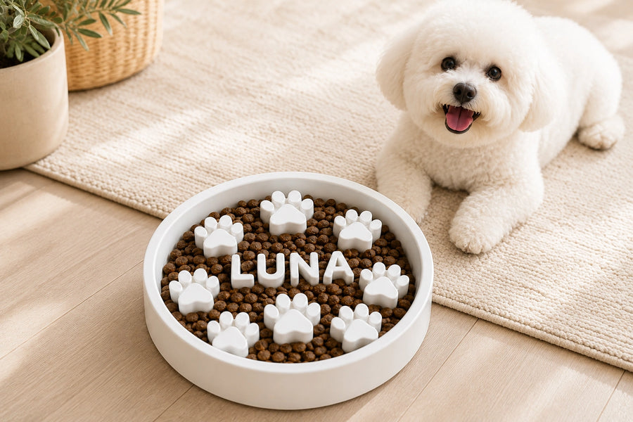 Custom Paw Slow Feeder Bowl
