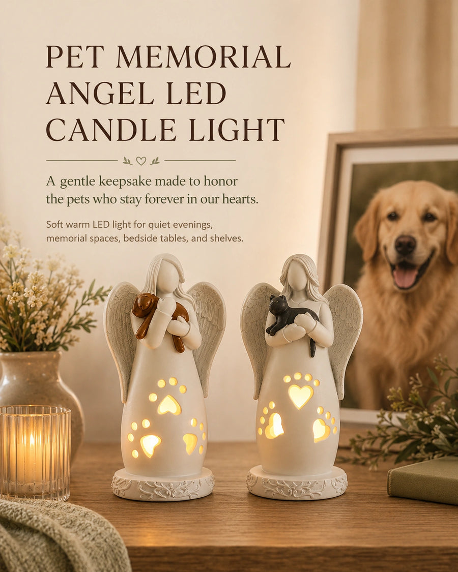 Pet Memorial Angel LED Candle Light