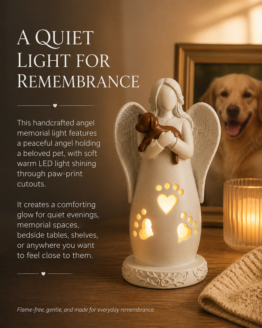 Pet Memorial Angel LED Candle Light