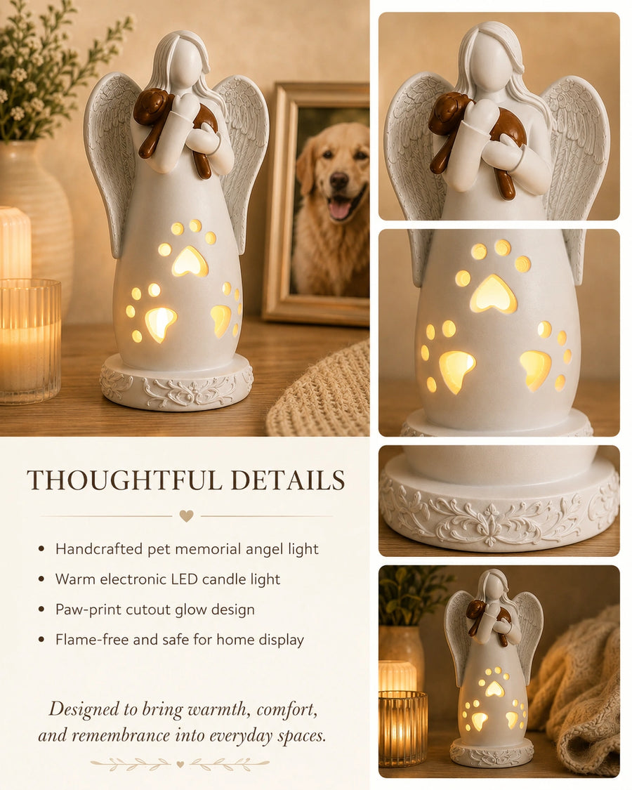 Pet Memorial Angel LED Candle Light