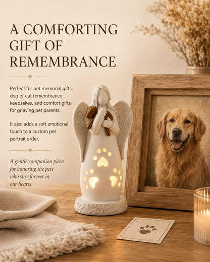 Pet Memorial Angel LED Candle Light