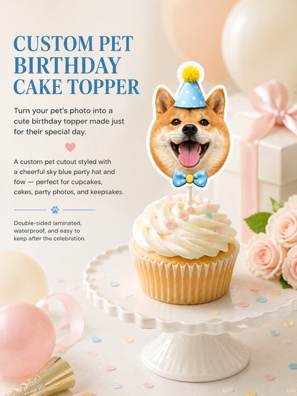 Custom Pet Birthday Cake Topper