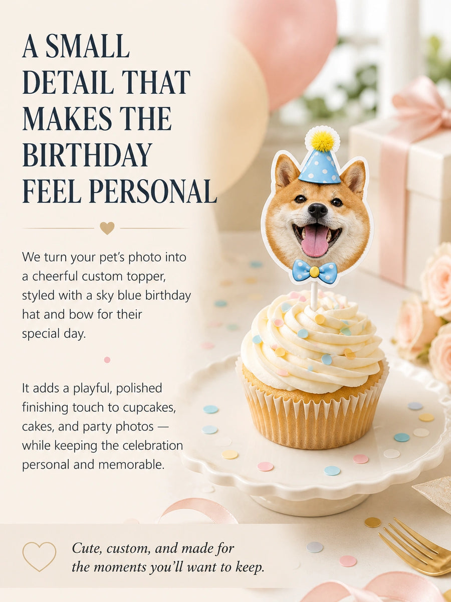 Custom Pet Birthday Cake Topper