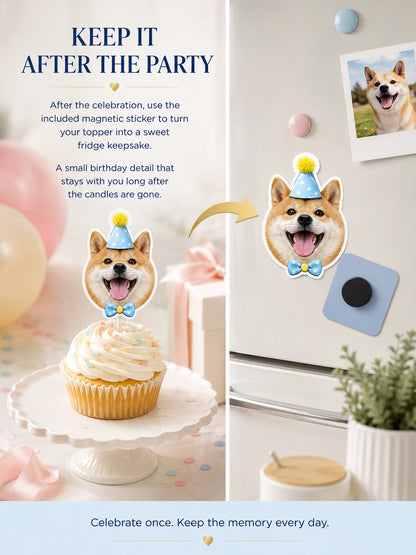 Custom Pet Birthday Cake Topper