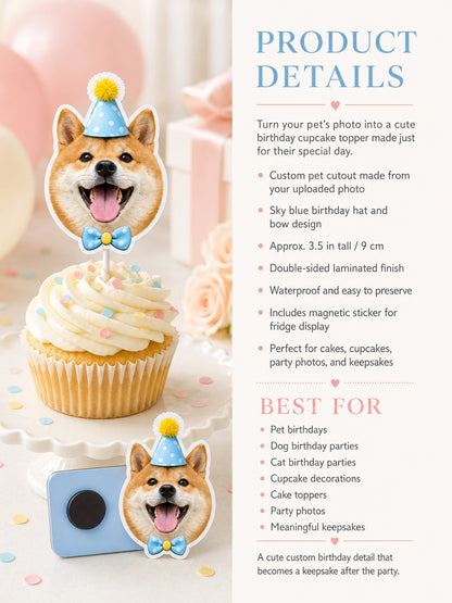Custom Pet Birthday Cake Topper