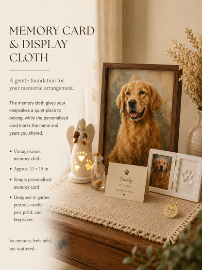 Forever Remembered Pet Memorial Set – Personalized Keepsakes & Paw Print Kit