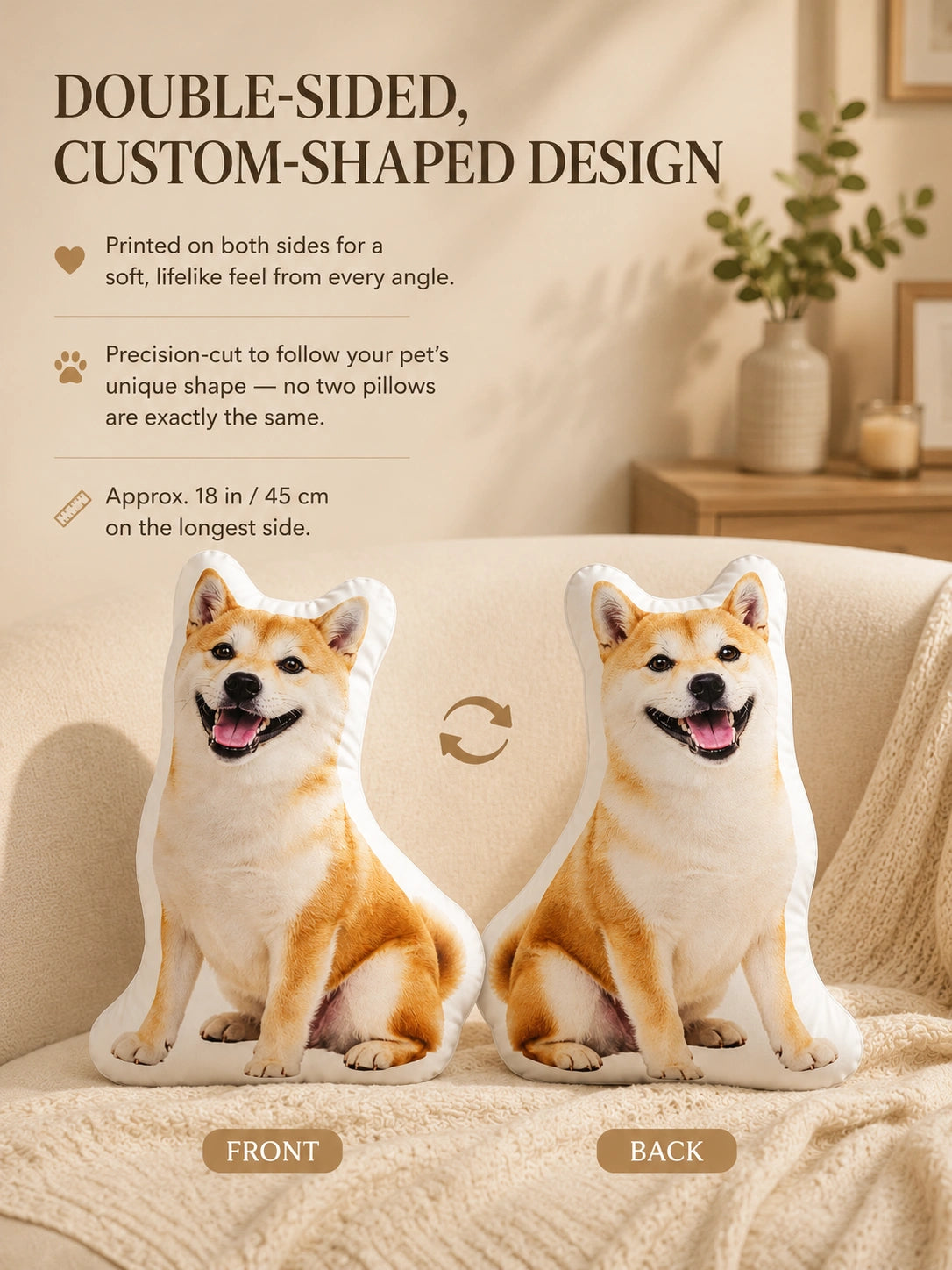 Custom Pet Cuddle Pillow