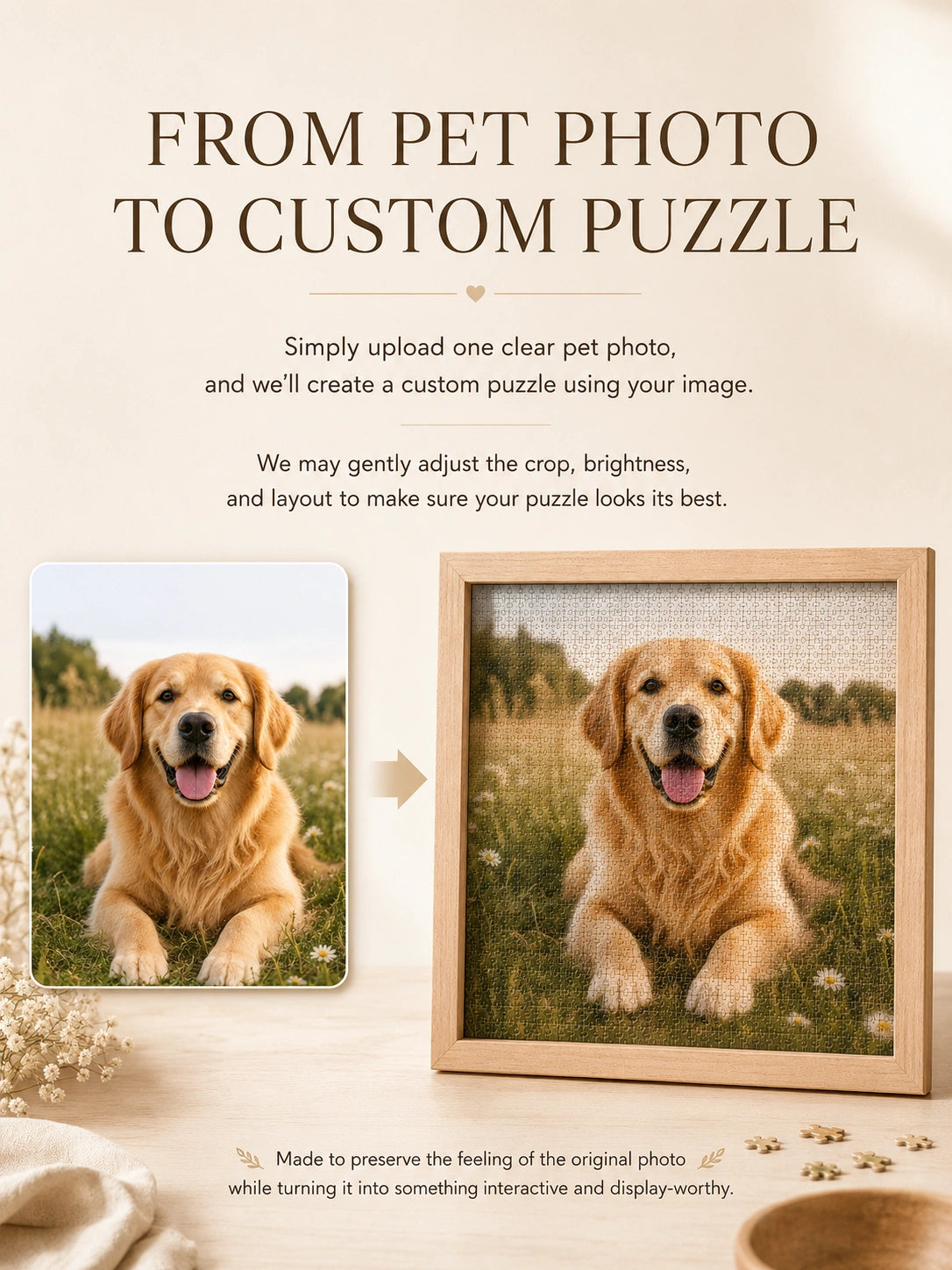 Custom Pet Photo Puzzle