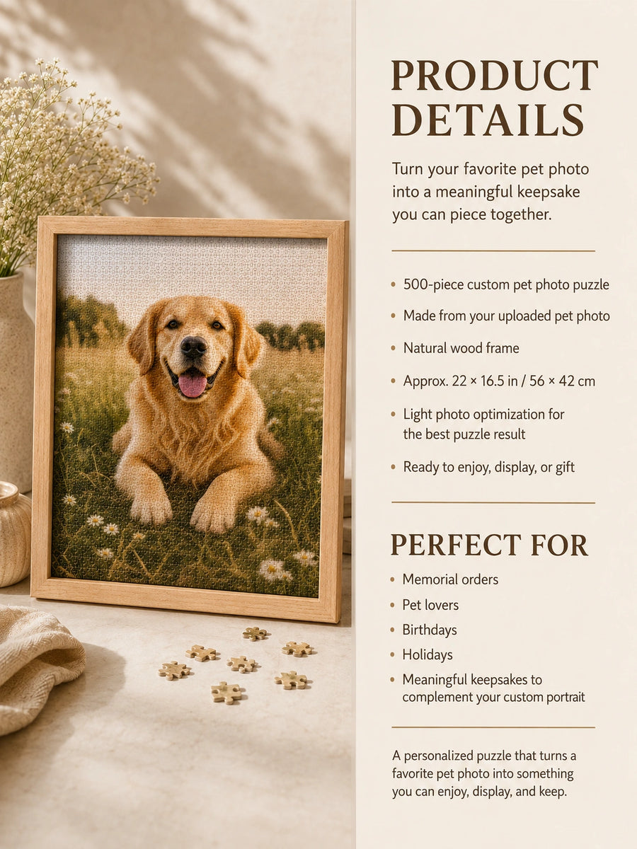 Custom Pet Photo Puzzle