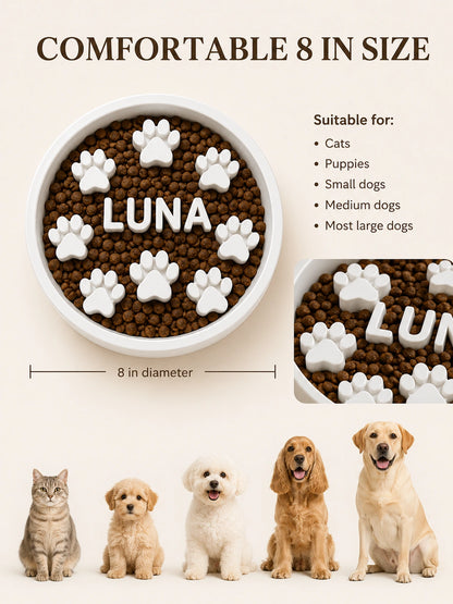 Custom Paw Slow Feeder Bowl