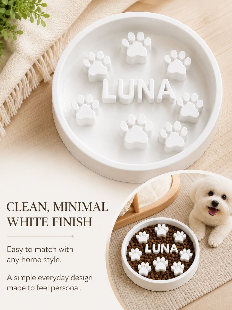 Custom Paw Slow Feeder Bowl