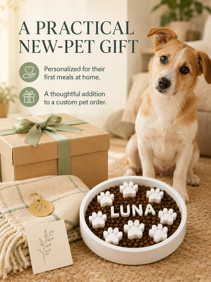 Custom Paw Slow Feeder Bowl