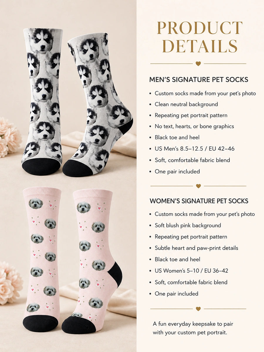 Custom Men’s Signature Pet Socks