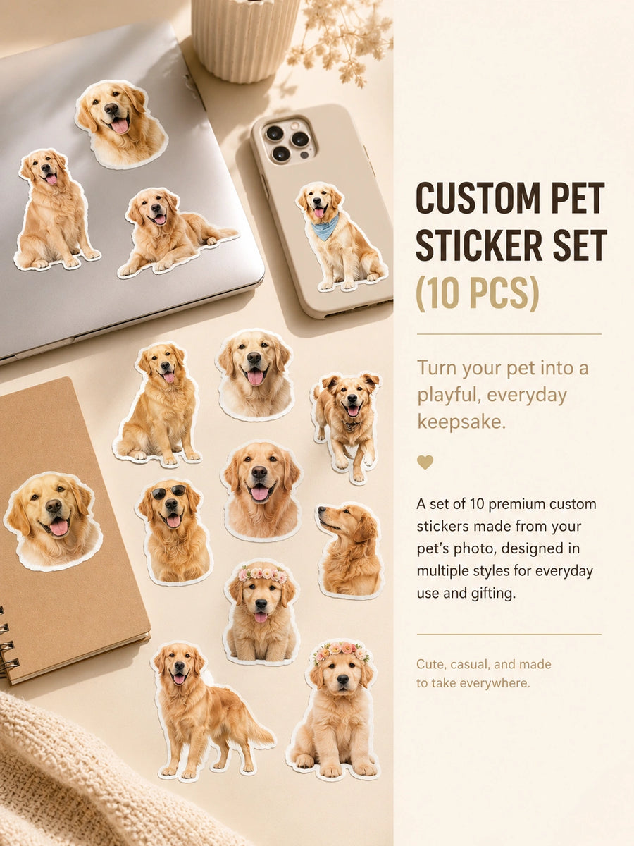 Custom Pet Sticker Set (10 pcs)