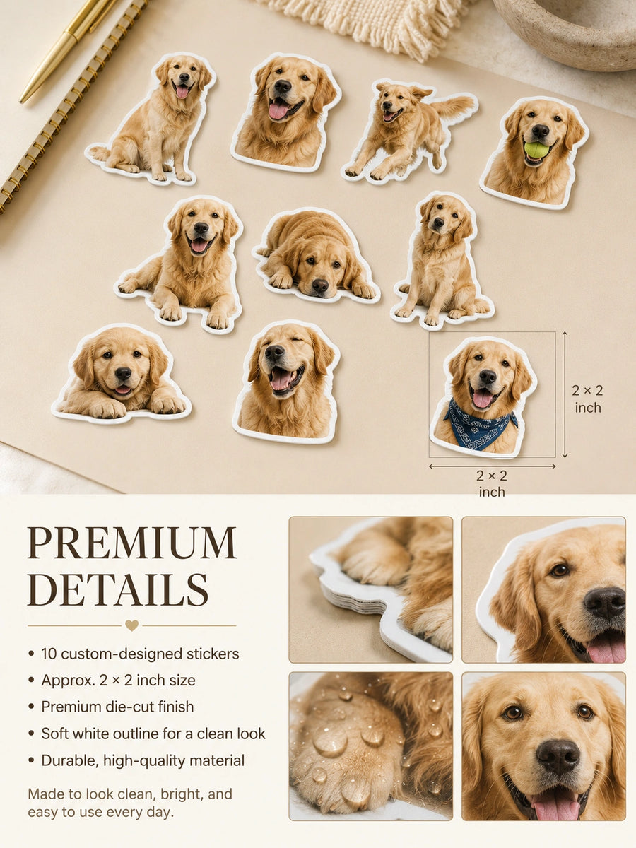 Custom Pet Sticker Set (10 pcs)