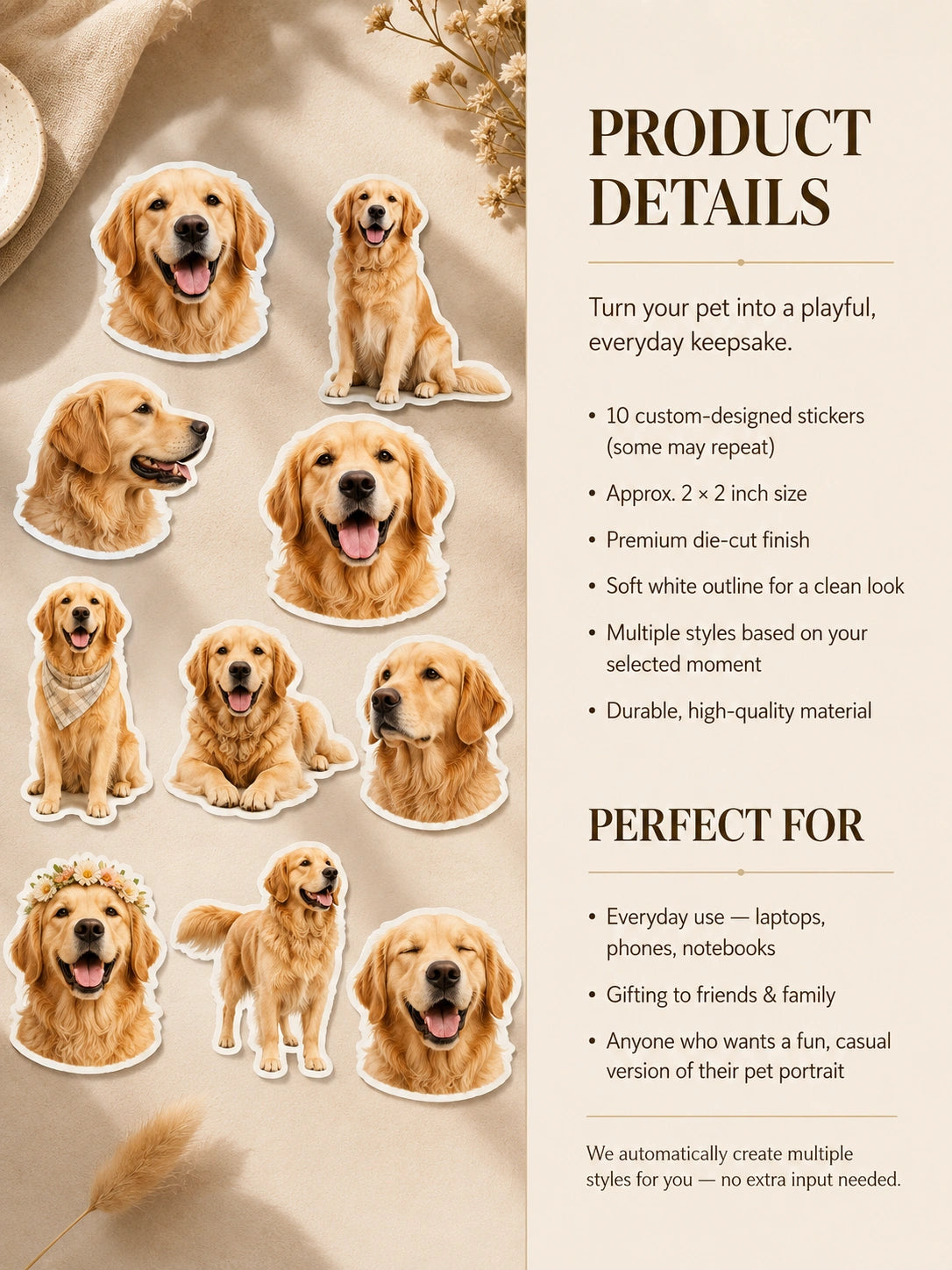 Custom Pet Sticker Set (10 pcs)