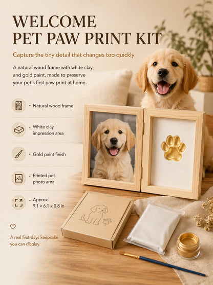 Welcome Home Pet Memory Set – Paw Print Kit, Custom Stickers & Personalized Keepsakes