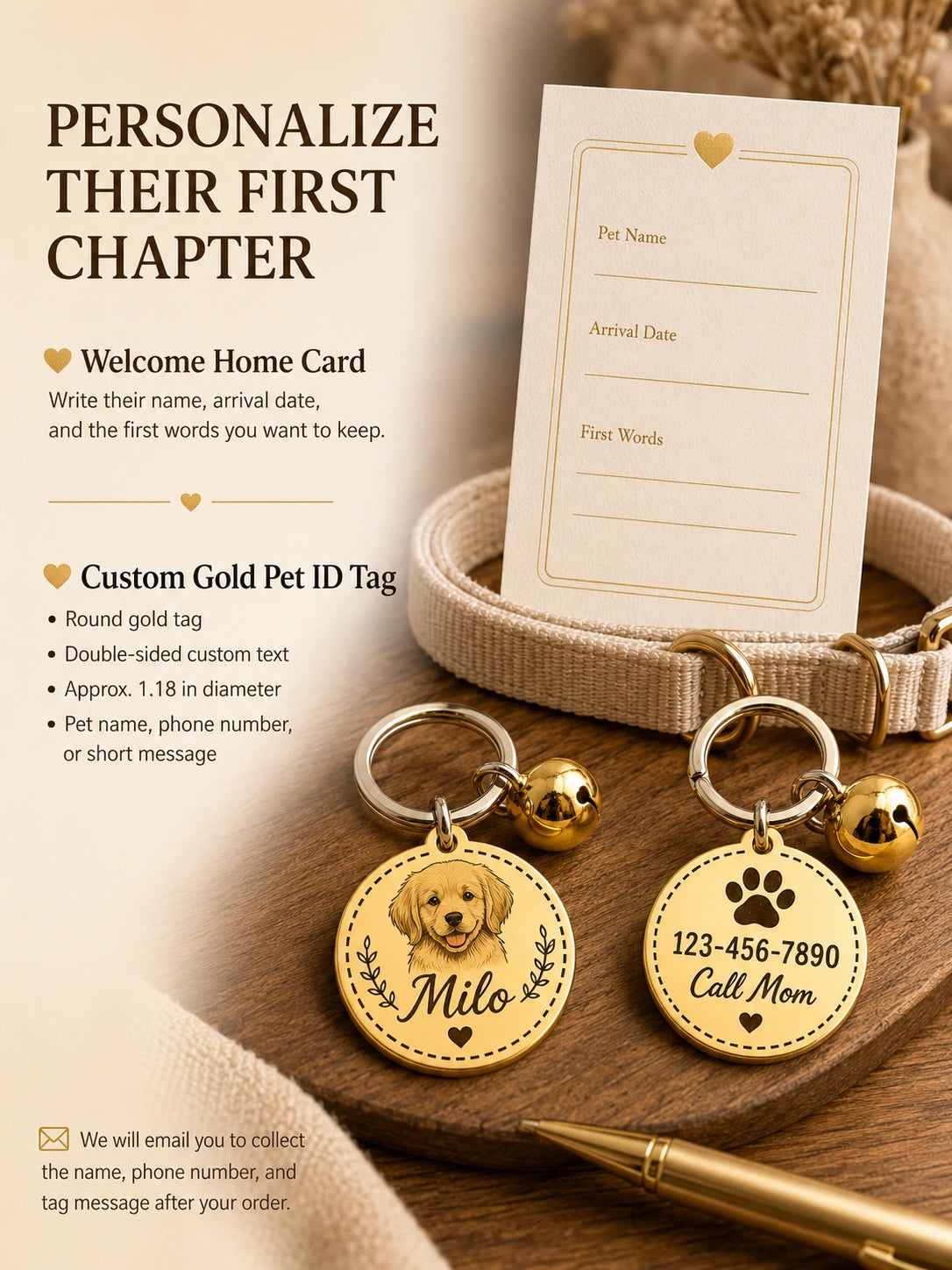 Welcome Home Pet Memory Set – Paw Print Kit, Custom Stickers & Personalized Keepsakes