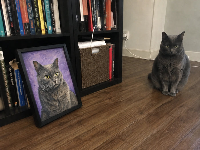 Growth portrait displayed in a real home