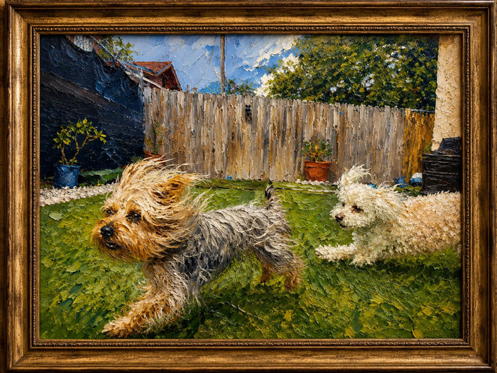 Customer pet portrait review photo