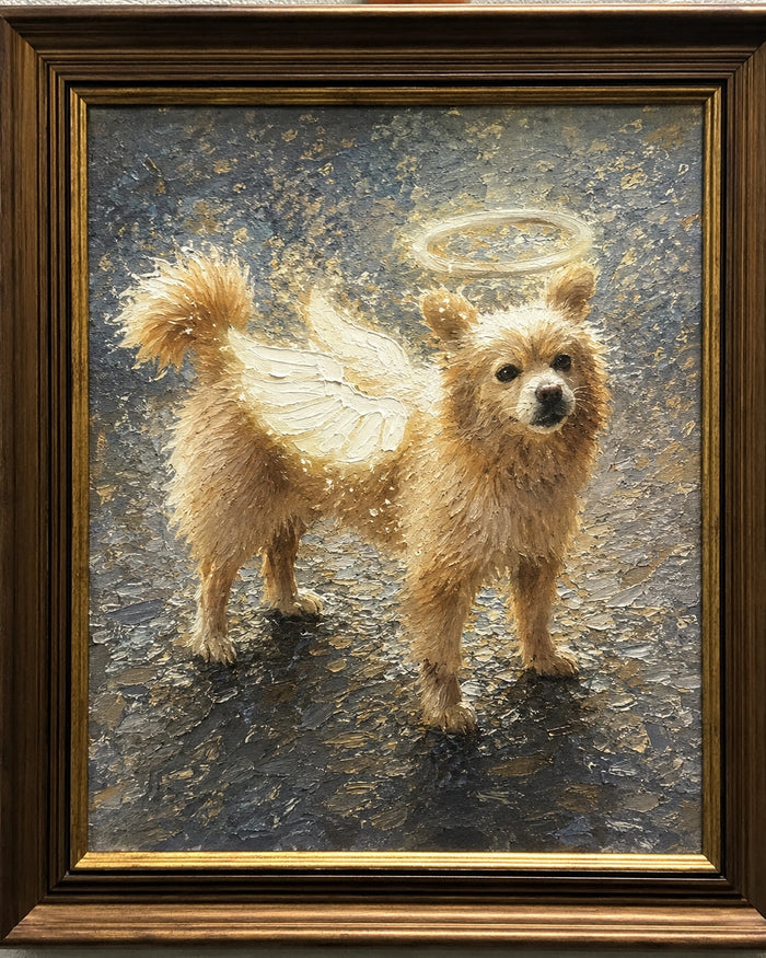 Customer pet portrait review photo