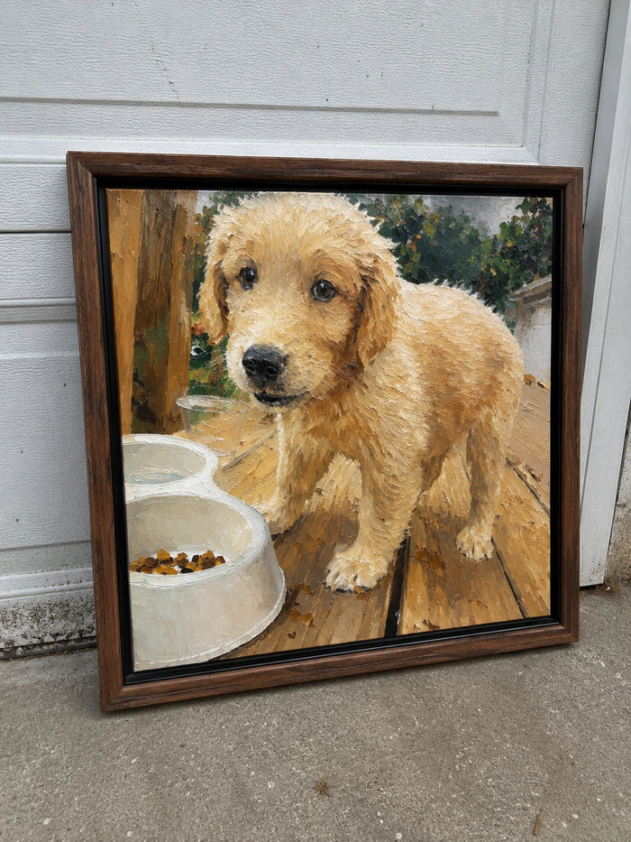 Customer pet portrait review photo